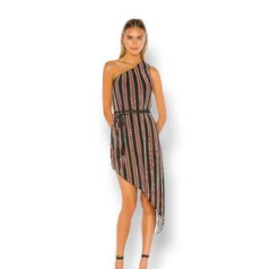 House of Harlow 1960 X Resolve Arlyn One Shoulder Striped Asymmetrical …